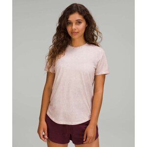Lululemon Love Crew Summit Wash Short Sleeve Top Womens M Smokey Topaz (pink)